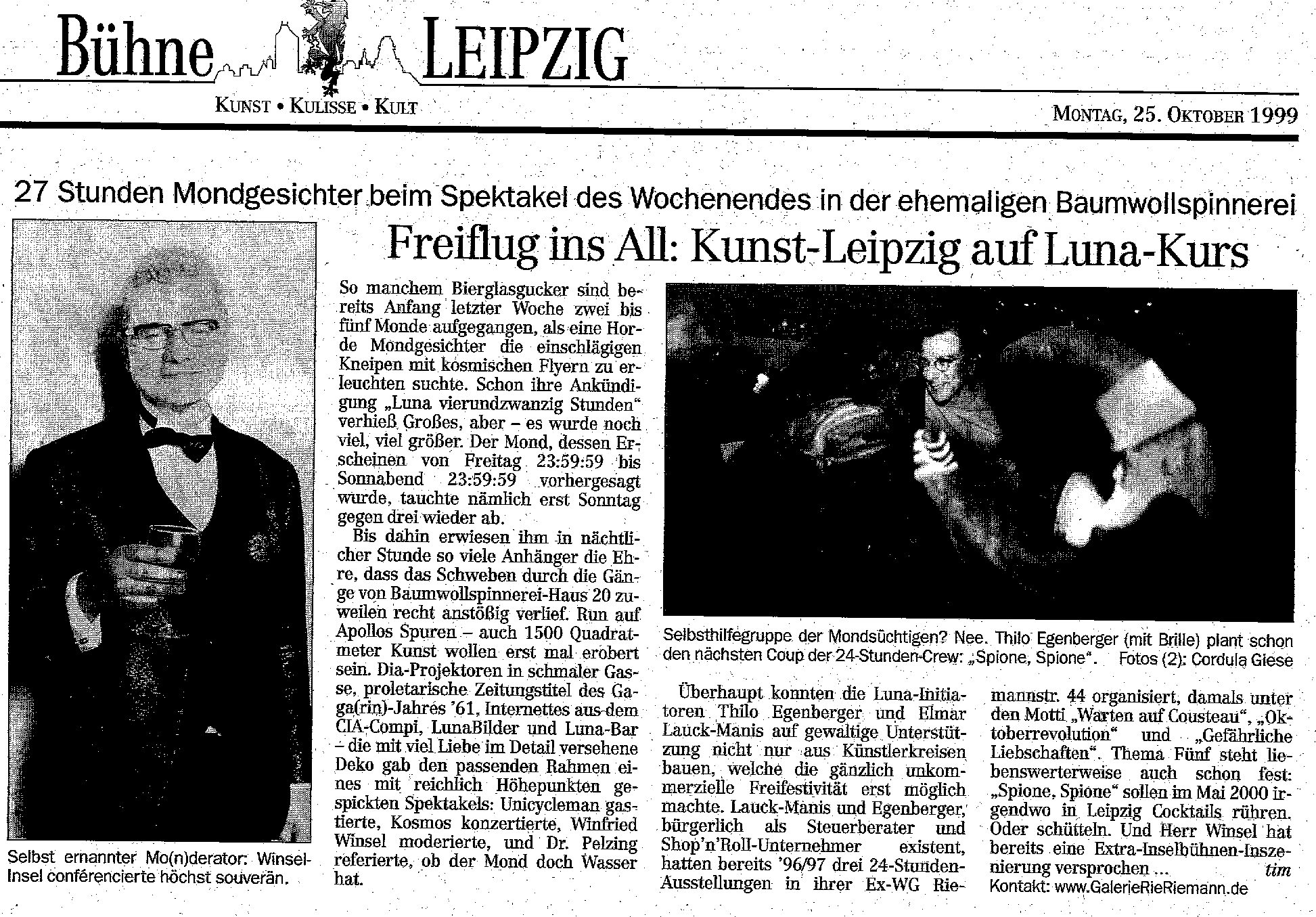 Leipziger Volkszeitung, Montag, 25.Oktober 1999